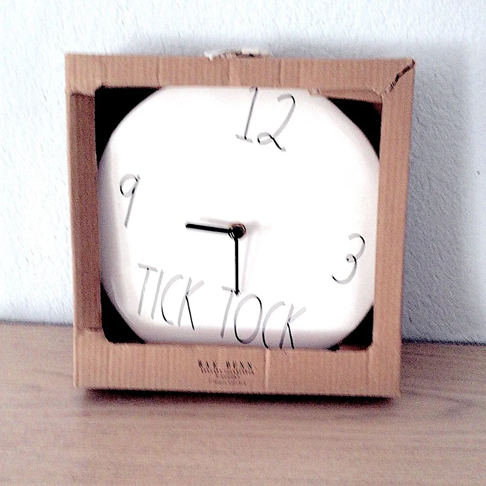 Rae Dunn TICK TOCK Clock